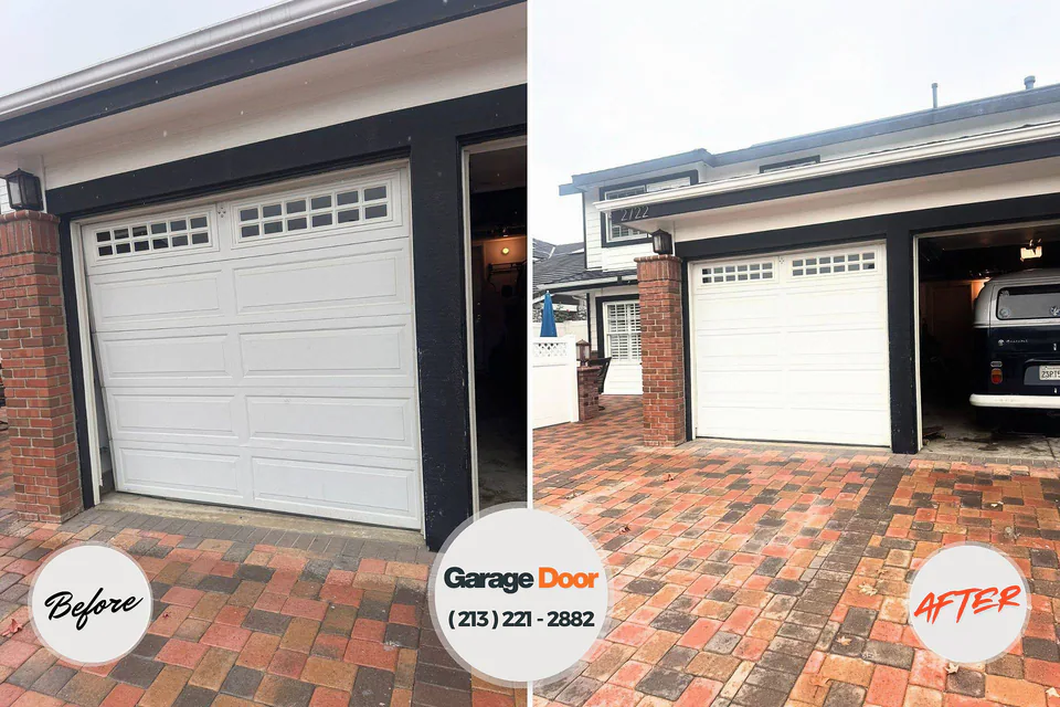 Before and after: garage door repair La Grange Park, IL